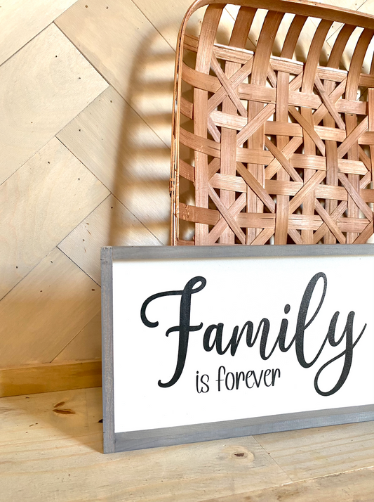 family is forever family wood sign farmhouse humor sign funny livingroom sign