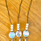 boho retro teacher Themed Personalized Custom Teacher Nurse Keychain Lanyard Farmhouse Bead Tassel