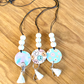 boho retro teacher Themed Personalized Custom Teacher Nurse Keychain Lanyard Farmhouse Bead Tassel