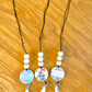 boho retro teacher Themed Personalized Custom Teacher Nurse Keychain Lanyard Farmhouse Bead Tassel