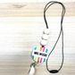 bright and bold colorful teacher Themed Personalized Custom Teacher Nurse Keychain Lanyard Farmhouse Bead Tassel