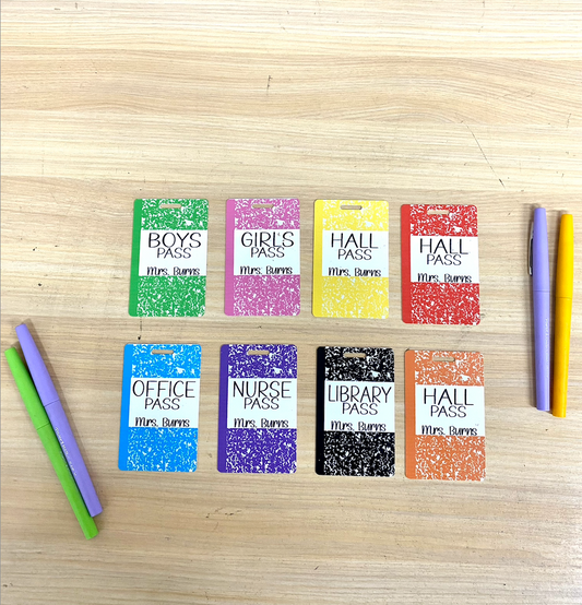 Acrylic Classroom Hall Passes