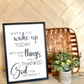 what if you woke up today with only the things you thanked god for yesterday wood sign religious sign