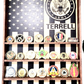 Military Coin display open face wood box veteran army navy marine coast guard air force