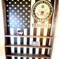 Military Coin display open face wood box veteran army navy marine coast guard air force