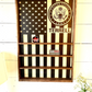 Military Coin display open face wood box veteran army navy marine coast guard air force