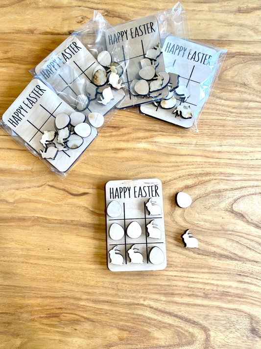 Easter tic tac toe wood boards