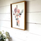 Cross with bold color flowers wood sign easter 23