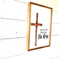 And on the third day he rose Cross  wood sign easter 23