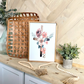 Cross with bold color flowers wood sign easter 23