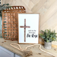 And on the third day he rose Cross  wood sign easter 23