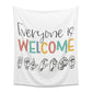 Everyone is welcome asl Printed Wall Tapestry