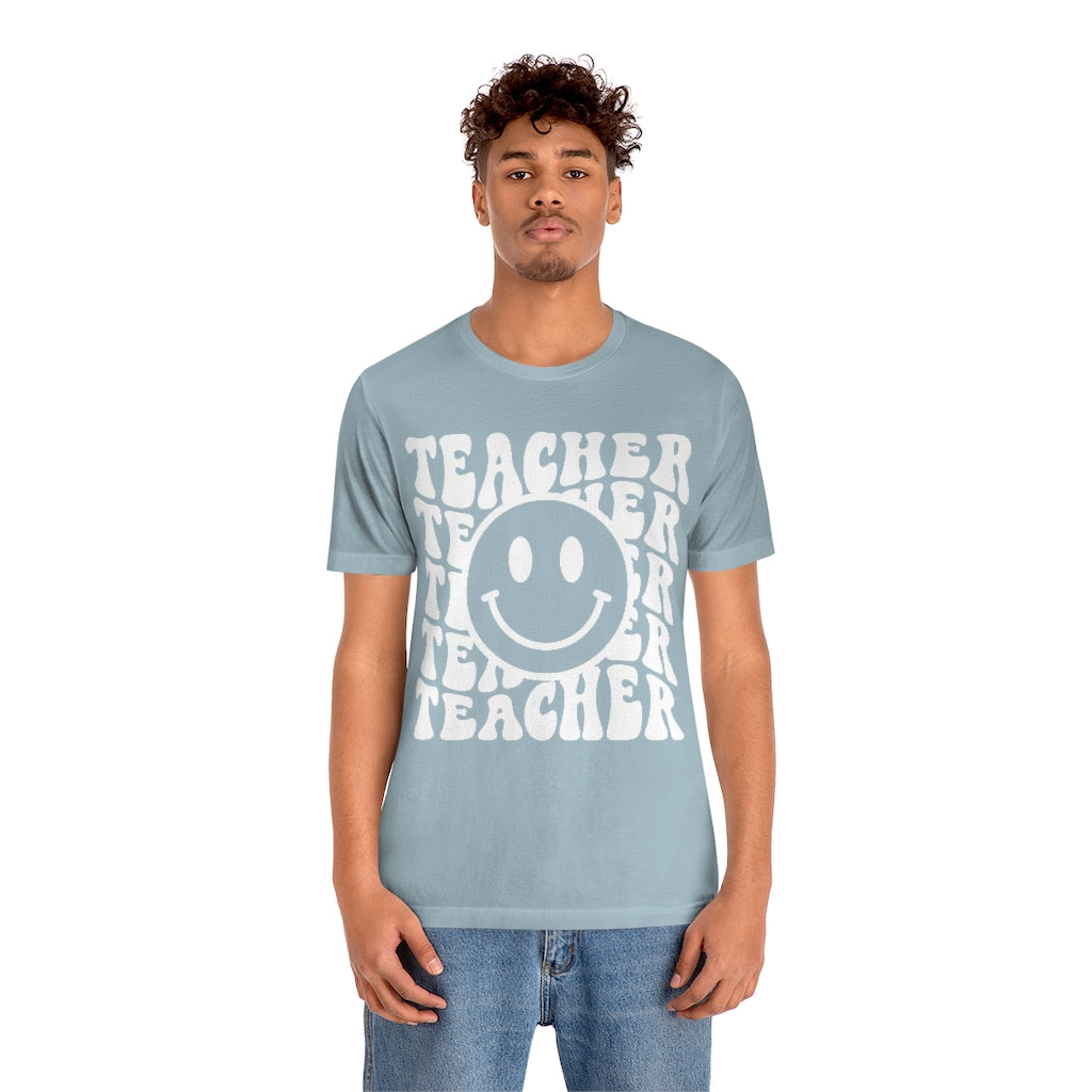 Groovy Teacher Retro Unisex Jersey Short Sleeve Tee