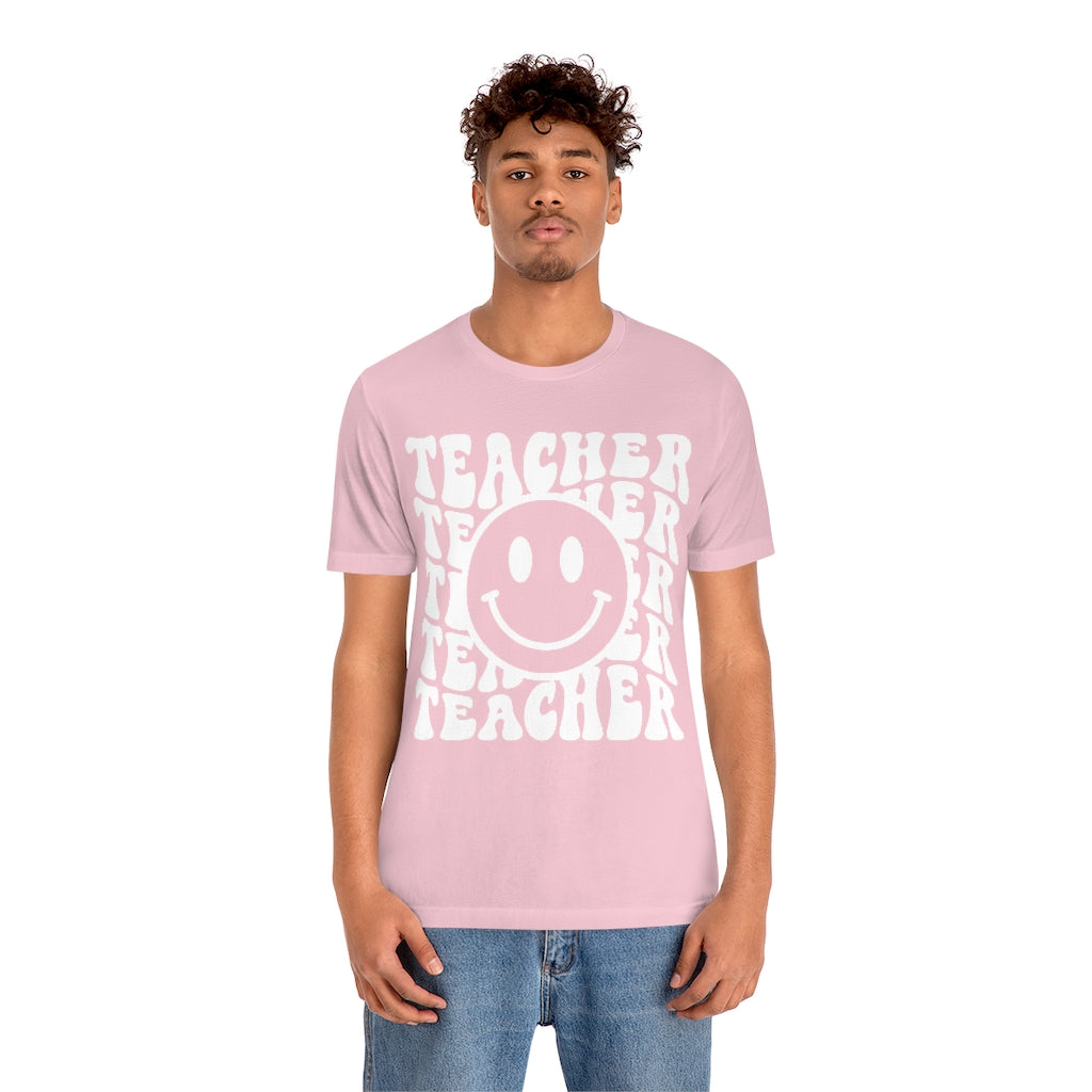 Groovy Teacher Retro Unisex Jersey Short Sleeve Tee