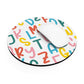 colorful alphabet teacher Mouse Pad