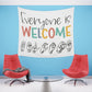 Everyone is welcome asl Printed Wall Tapestry