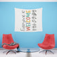Everyone is welcome asl Printed Wall Tapestry
