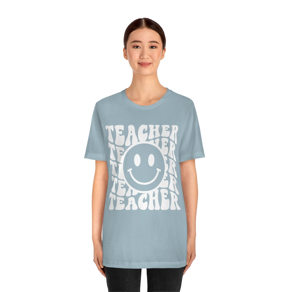 Groovy Teacher Retro Unisex Jersey Short Sleeve Tee