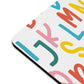colorful alphabet teacher Mouse Pad