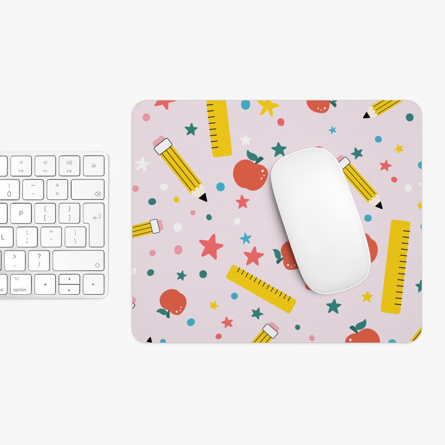 pink Teacher Life Pencil apple Mouse Pad