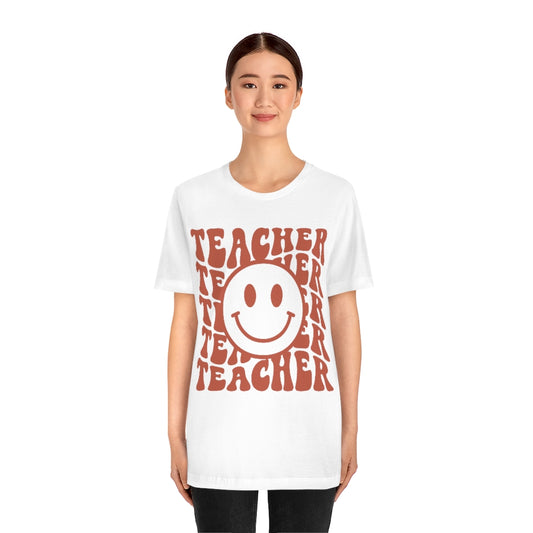 Groovy Teacher Retro Unisex Jersey Short Sleeve Tee