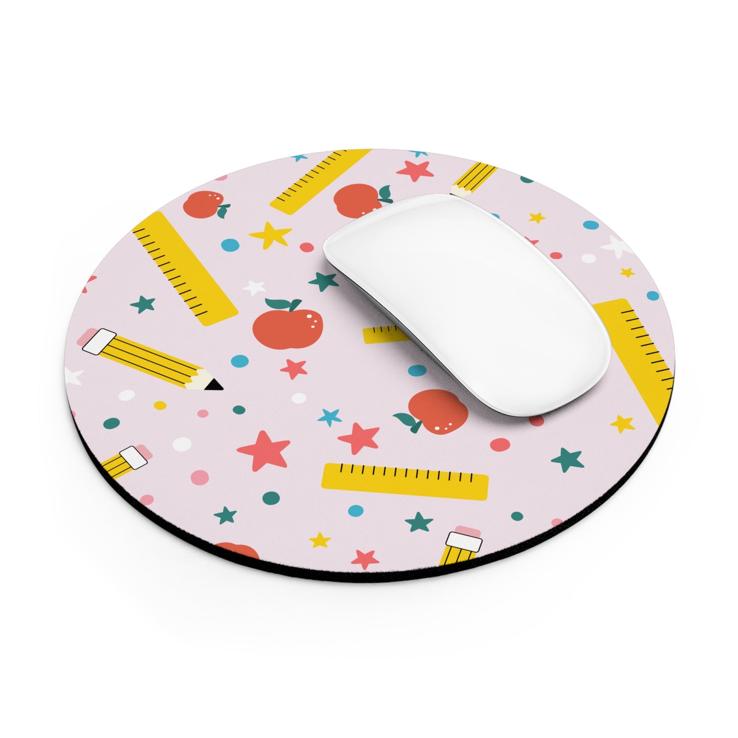 pink Teacher Life Pencil apple Mouse Pad