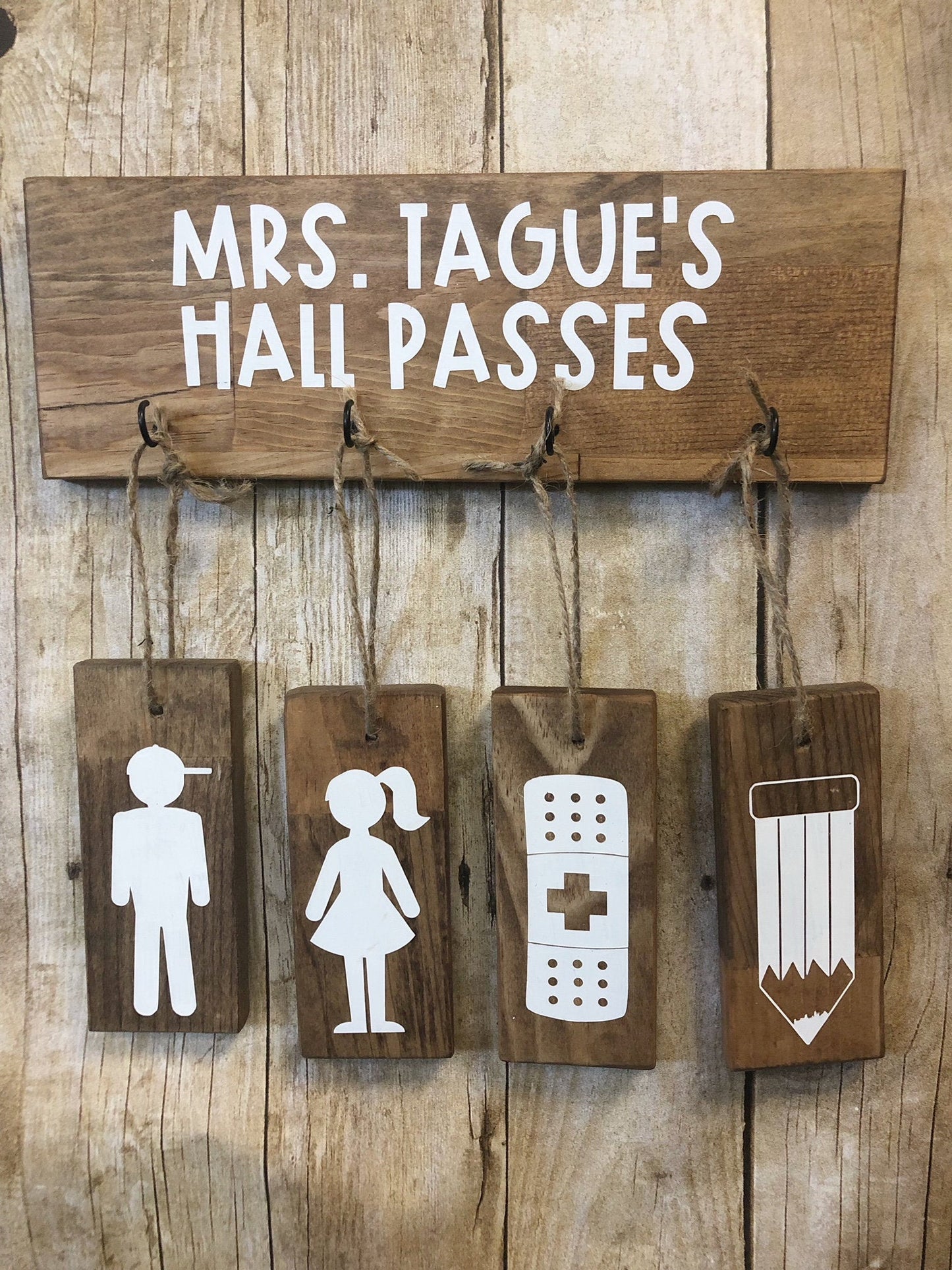 Classroom Wood  Hall Passes