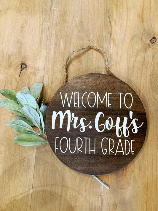 Welcome to the teacher's grade classroom