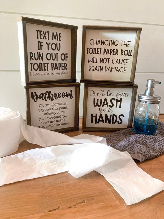 Bathroom Humor Signs