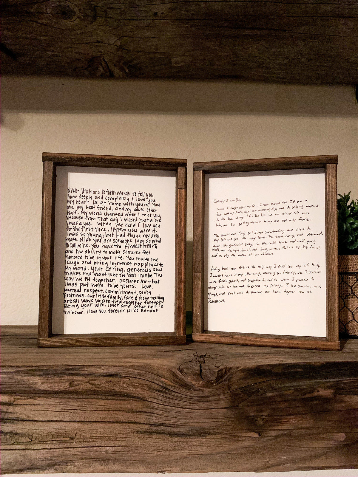 Your Wedding Vows; Handwritten wedding Notes; Love notes