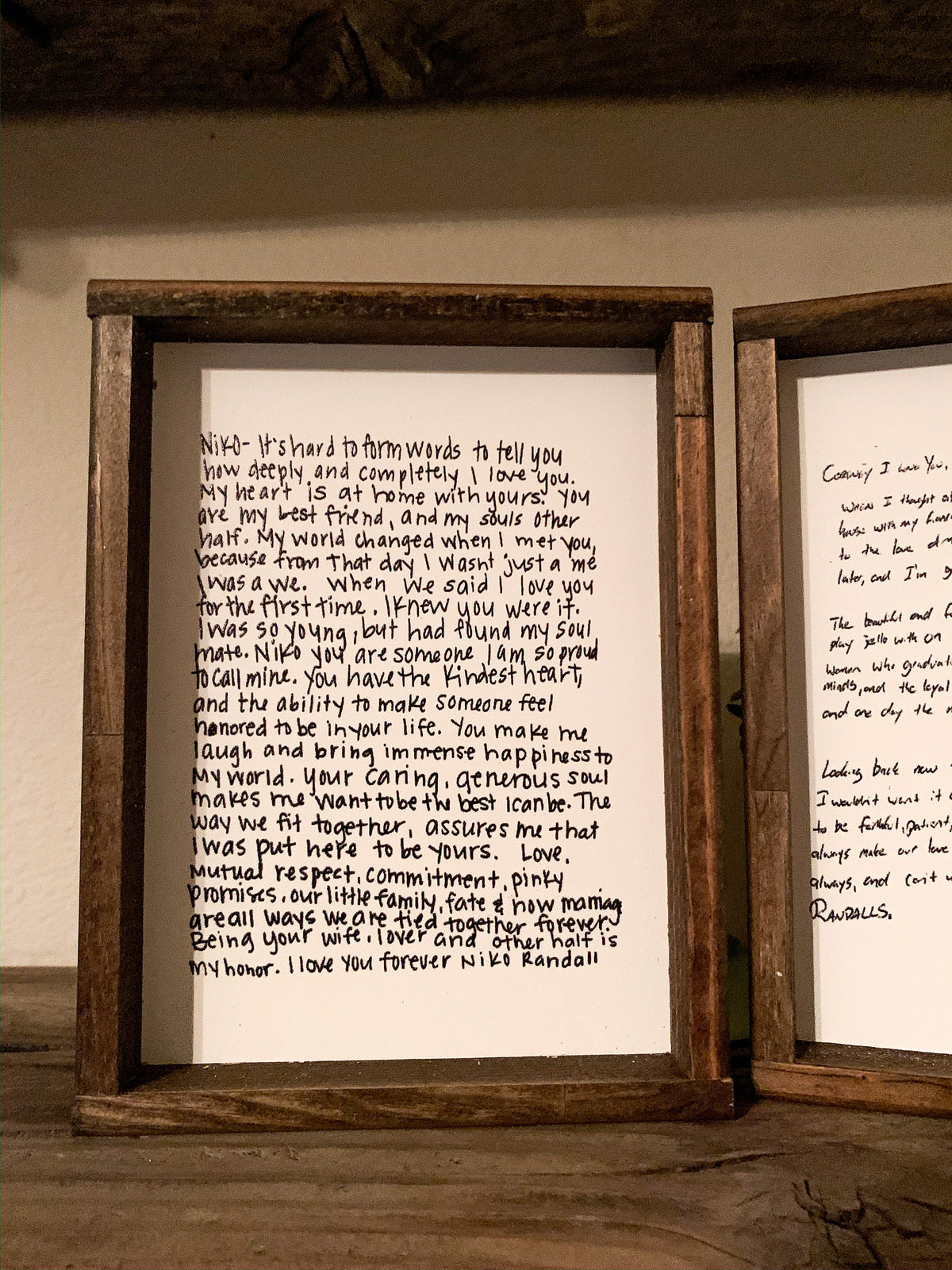Your Wedding Vows; Handwritten wedding Notes; Love notes