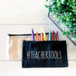 Your Custom Personalized Teacher Zipper Pouch; Pencil Bag;  # teacher tools; Makeup Bag; Essential Oil
