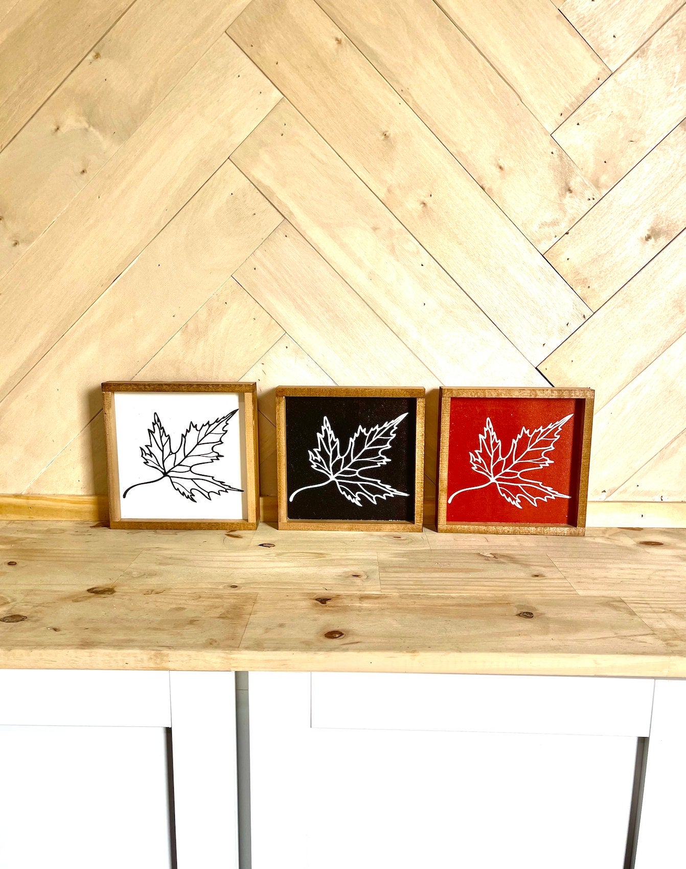 Burnt Orange Fall Collection Wood Sign 1