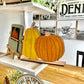 Pumpkin Patch Fall Blue Truck 3d Laser Farmhouse Seasonal Tiered Tray