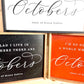Burnt Orange I am so glad I live in a world where there are octobers Fall Collection Wood Sign