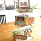 Pumpkin Patch Fall Blue Truck 3d Laser Farmhouse Seasonal Tiered Tray