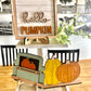 Pumpkin Patch Fall Blue Truck 3d Laser Farmhouse Seasonal Tiered Tray