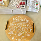 Dear Santa Cookie Tray reindeer treat milk christmas wood circle sign