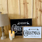 Black Background Merry Christmas to all Traditional Reindeer christmas wood sign