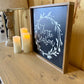 tis the season Christmas Wreathe Black Background wood sign