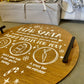 Dear Santa Cookie Tray reindeer treat milk christmas wood circle sign