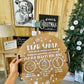 Dear Santa Cookie Tray reindeer treat milk christmas wood circle sign