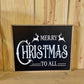 Black Background Merry Christmas to all Traditional Reindeer christmas wood sign