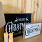 Black Background Merry Christmas to all Traditional Reindeer christmas wood sign