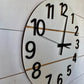 White shiplap raised numbers Wood Clock