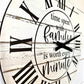 Time spent with family is worth every minute shiplap Wood Clock