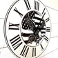 Roman Numeral Bald Eagle American Flag Wood Clock patriot