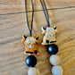 Highland Fluffy Cow Silicone Teacher Nurse Keychain Lanyard Farmhouse Bead Tassel