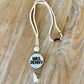 wood beaded personalized custom Teacher Nurse Keychain Lanyard Farmhouse Bead Tassel acrylic