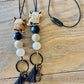 Highland Fluffy Cow Silicone Teacher Nurse Keychain Lanyard Farmhouse Bead Tassel